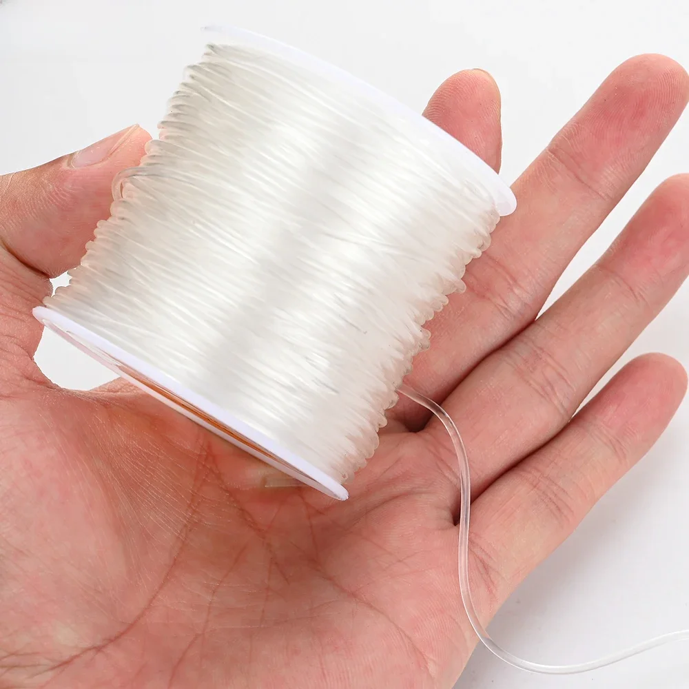 iYOE 0.5-1.5mm elastyczny sznurek przezroczysta elastyczna nić do tworzenia biżuterii Diy bransoletka naszyjnik akcesoria z koralików — zdjęcie 2