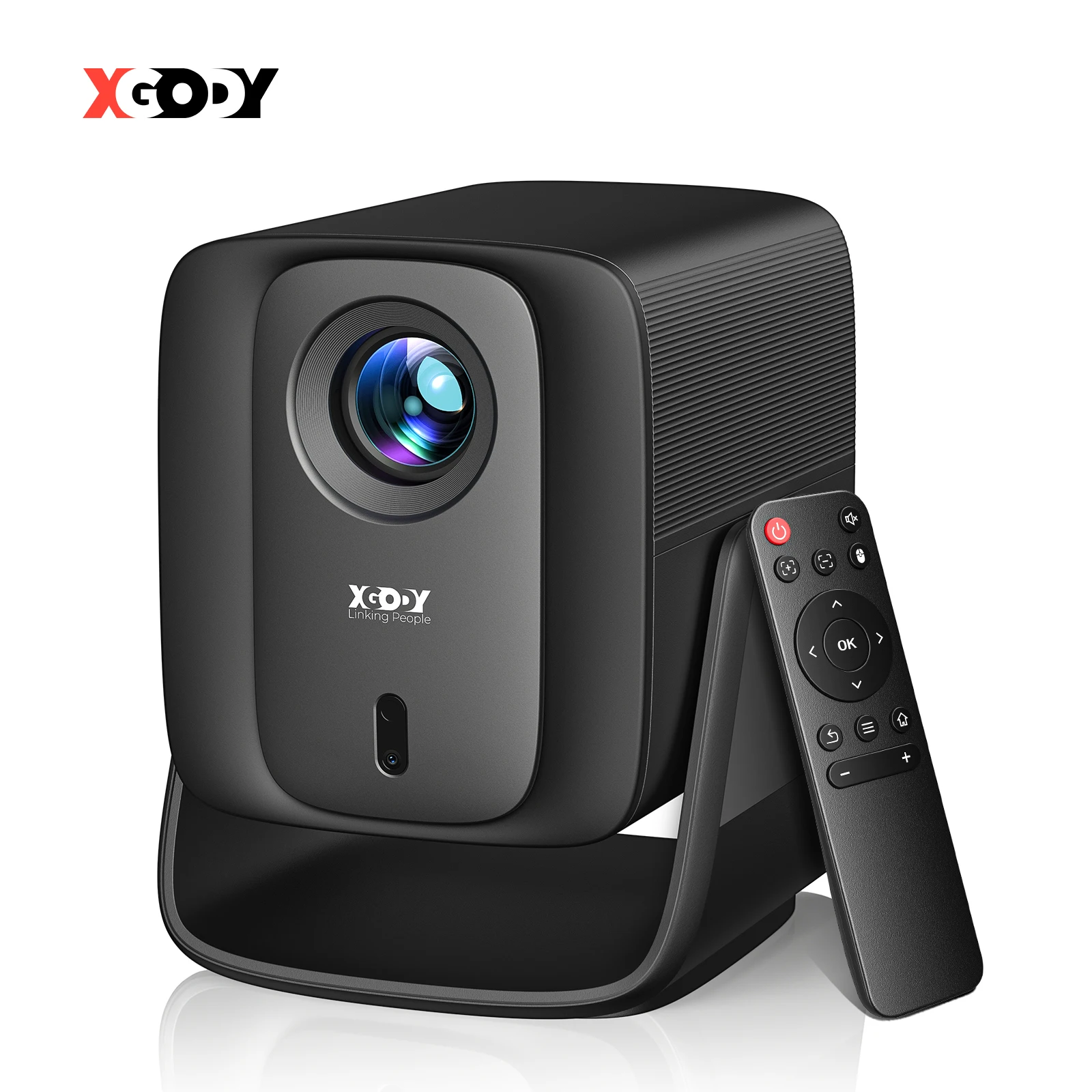 Proyector Inteligente Android 14 1000 Ansi Xgody Gimbal A7 Cine 8K/4K, Proyector Nativo 1080P con Enfoque Automático, Corrección de