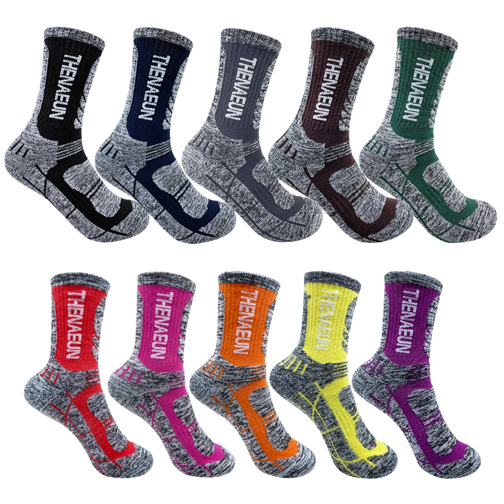 Better domestic production 5 pairs long neck men women's thick double file climbing sports socks