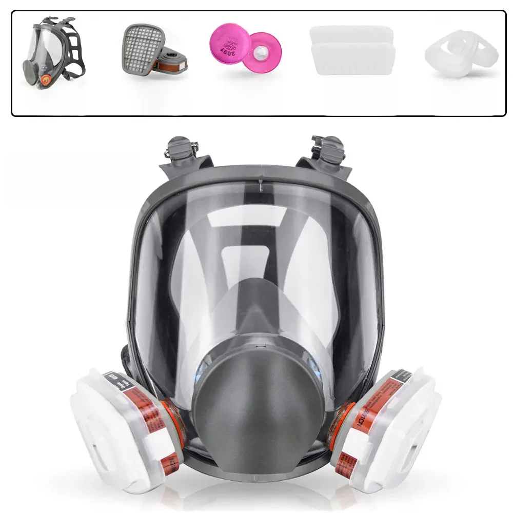 Anti-condens 6800-gasmasker Industrieel schilderen Spuiten Ademhalingsapparaat Veiligheid Werkfilter Stofdicht Volledige gezichtsformaldehydebescherming - afbeelding 2