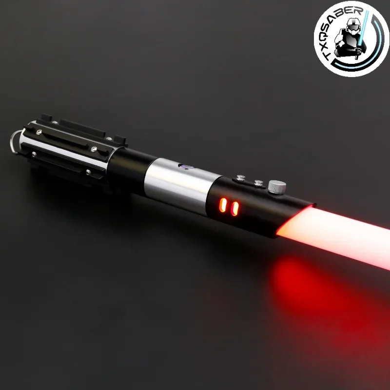 

TXQSABER RGB Vader Heavy Dueling NeoPixel Lightsaber Smooth Swing Soundfonts Blaster Flash on Clash Laser Jedi Sword Kids Toys