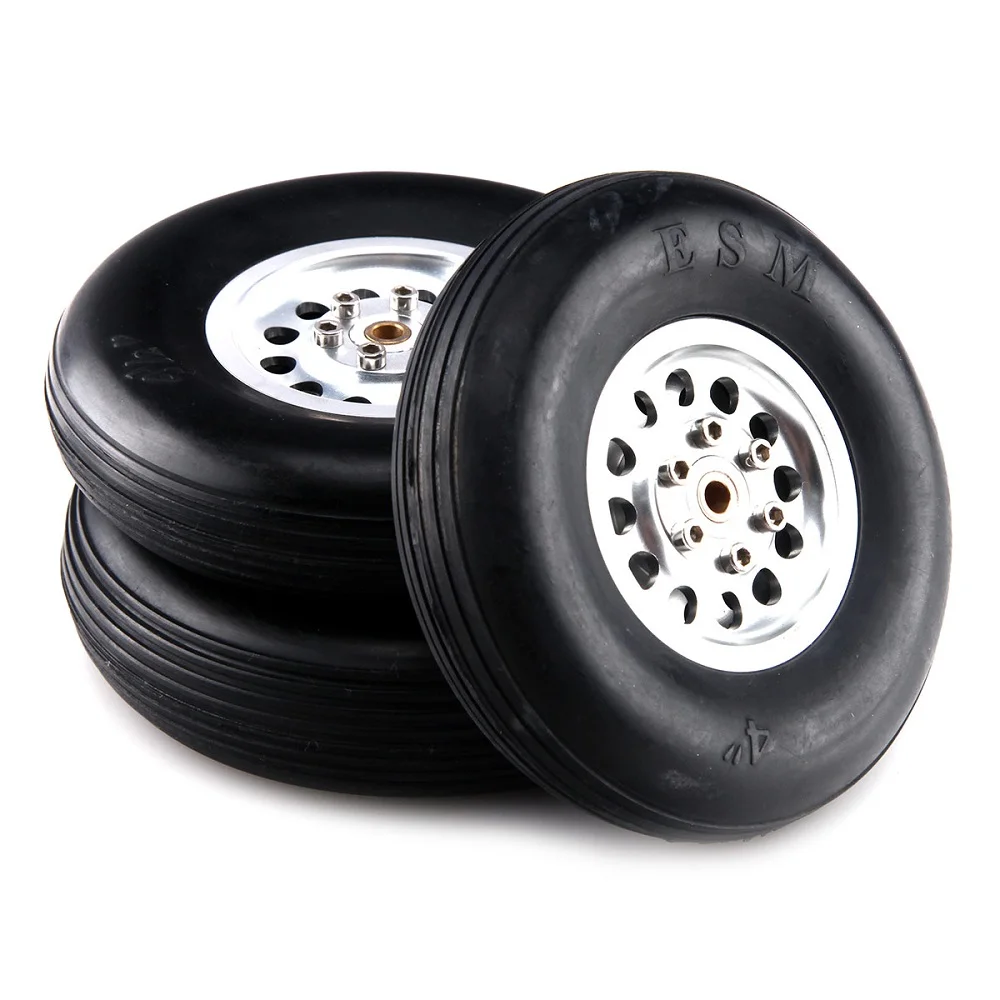 1 Pair Of High Quality CNC Aluminum accessories Rubber Wheel Tire 3