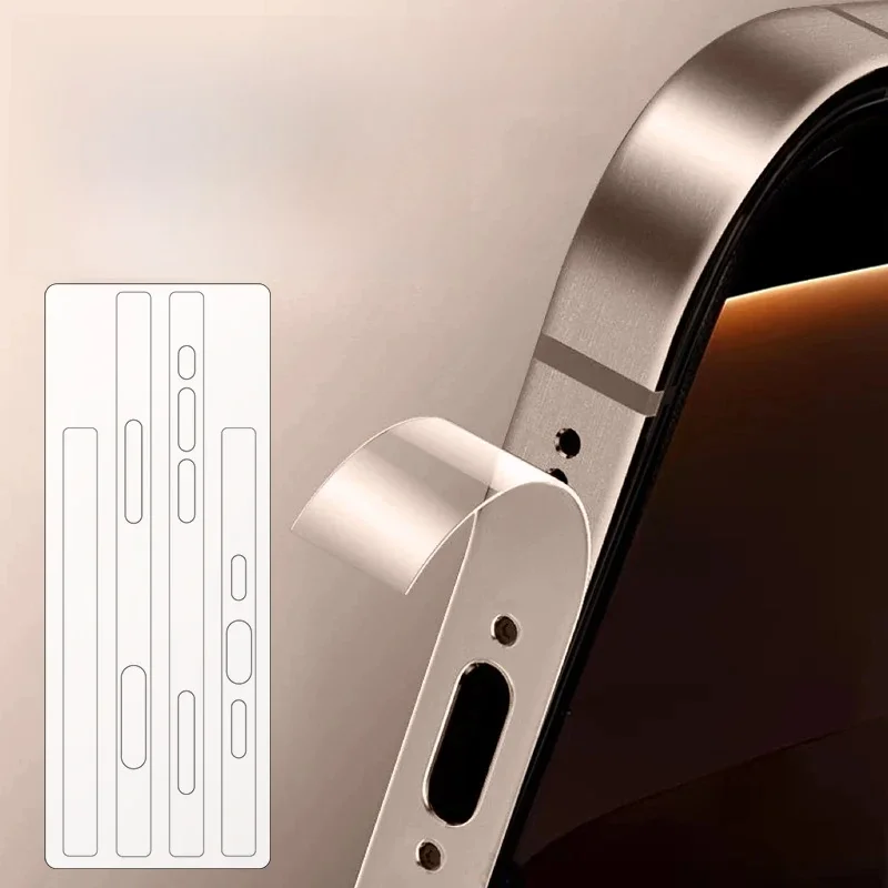 Film autocollant de protection latéral Hydrogel pour iPhone 16 15 14 Plus 13 Pro Max, cadre anti-rayures, couverture de bordure de téléphone pour iPhone 16