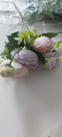 Artificial Flowers Fake Silk White Peonies Used for Home Room Vase Decoration Christmas Wreath Wedding Bouquet Party Accessories photo review