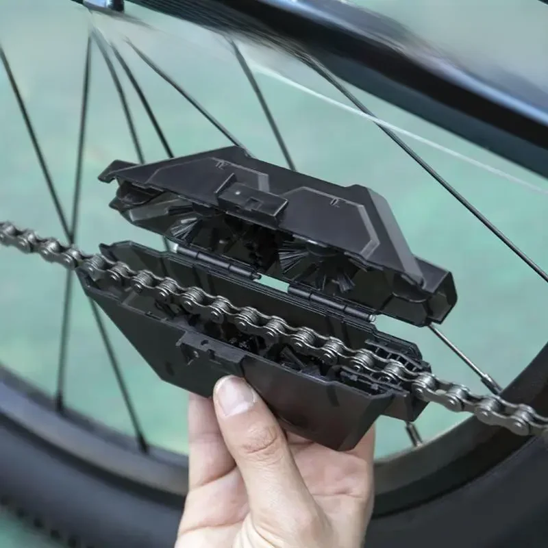 AliExpress Bicycle Chain Cleaner Strong Magnetic Cycling Chain Scrubber Cleaner For Road Bikes Mountain Bike Cleaning Brush Box Outdoor