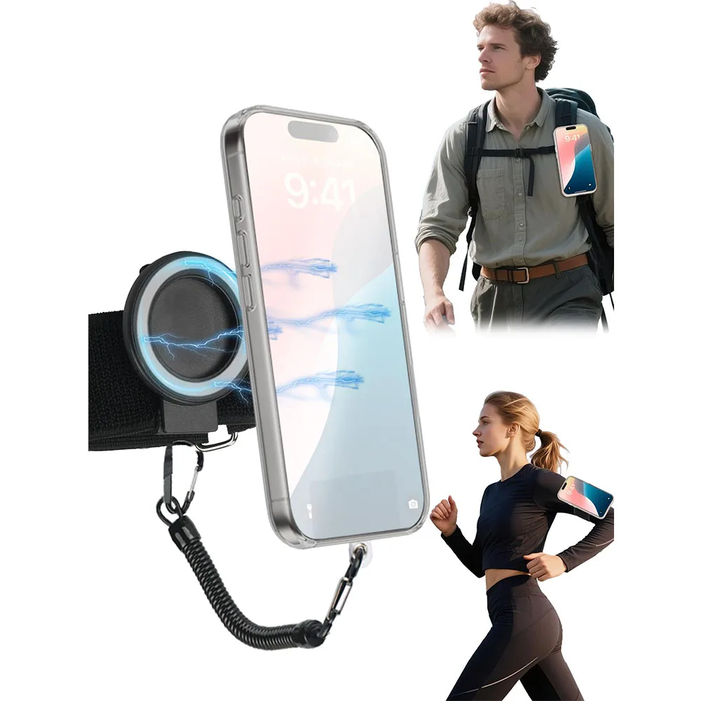 

Magnetic Belt Clip Universal Wrist/Backpack Phone Holder Mount for Hiking Traveling Tactical Gear Plate Carrier Accessories