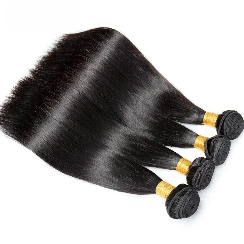 Brazilian Straight Human Hair Bundles Natural Color 18-32 inches 100% Human Hair Weave Bundles 4Pcs Straight Bundles