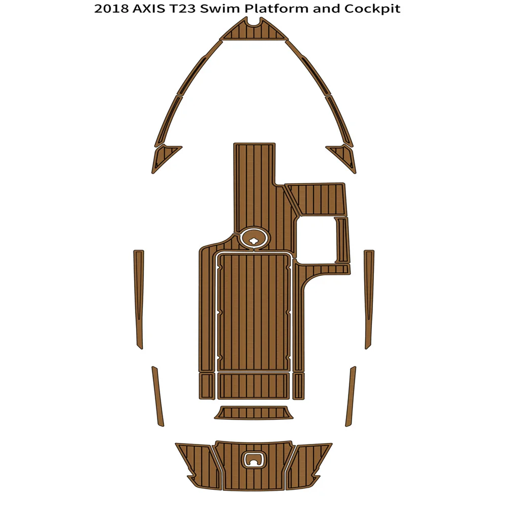 

Boat EVA Faux Teak Decking Floor Compatible with 2018 AXIS T23 Swim Platform Cockpit Pad Boat EVA Foam Faux Teak Deck Floor Mat