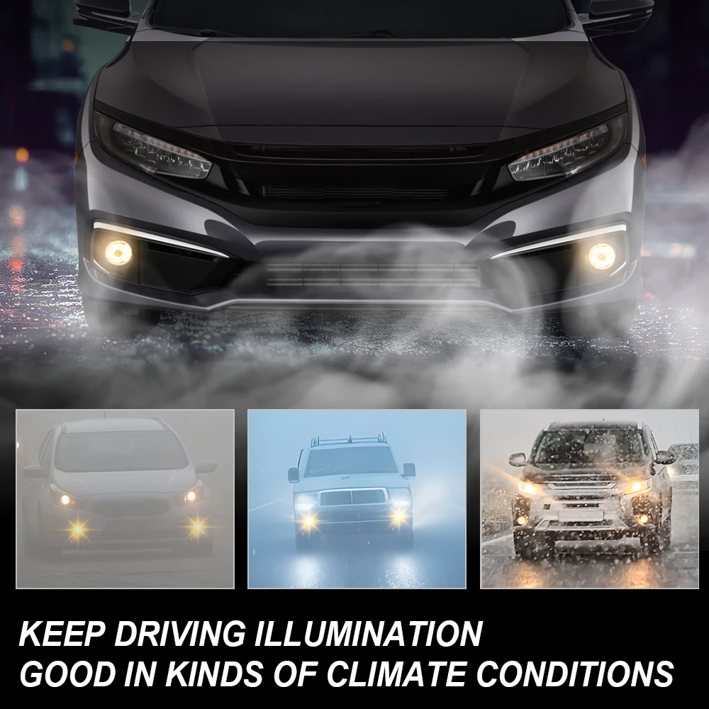 

Противотуманные фары переднего бампера с переключателем, пригодные для Honda Civic Coupe/Sedan Lh 19-20 годов, левая сторона