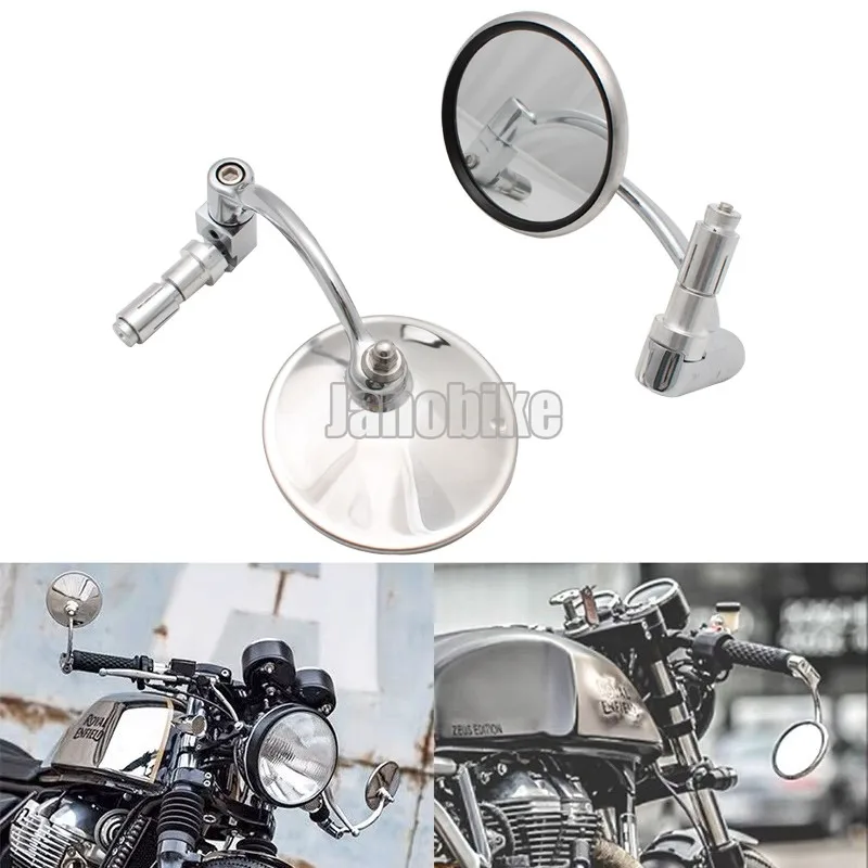 

Motorcycle Side Mirrors Motorbike Rearview Bar End Mirrors For Cruiser Chopper Bobber Cafe Racer Honda Yamaha Universal