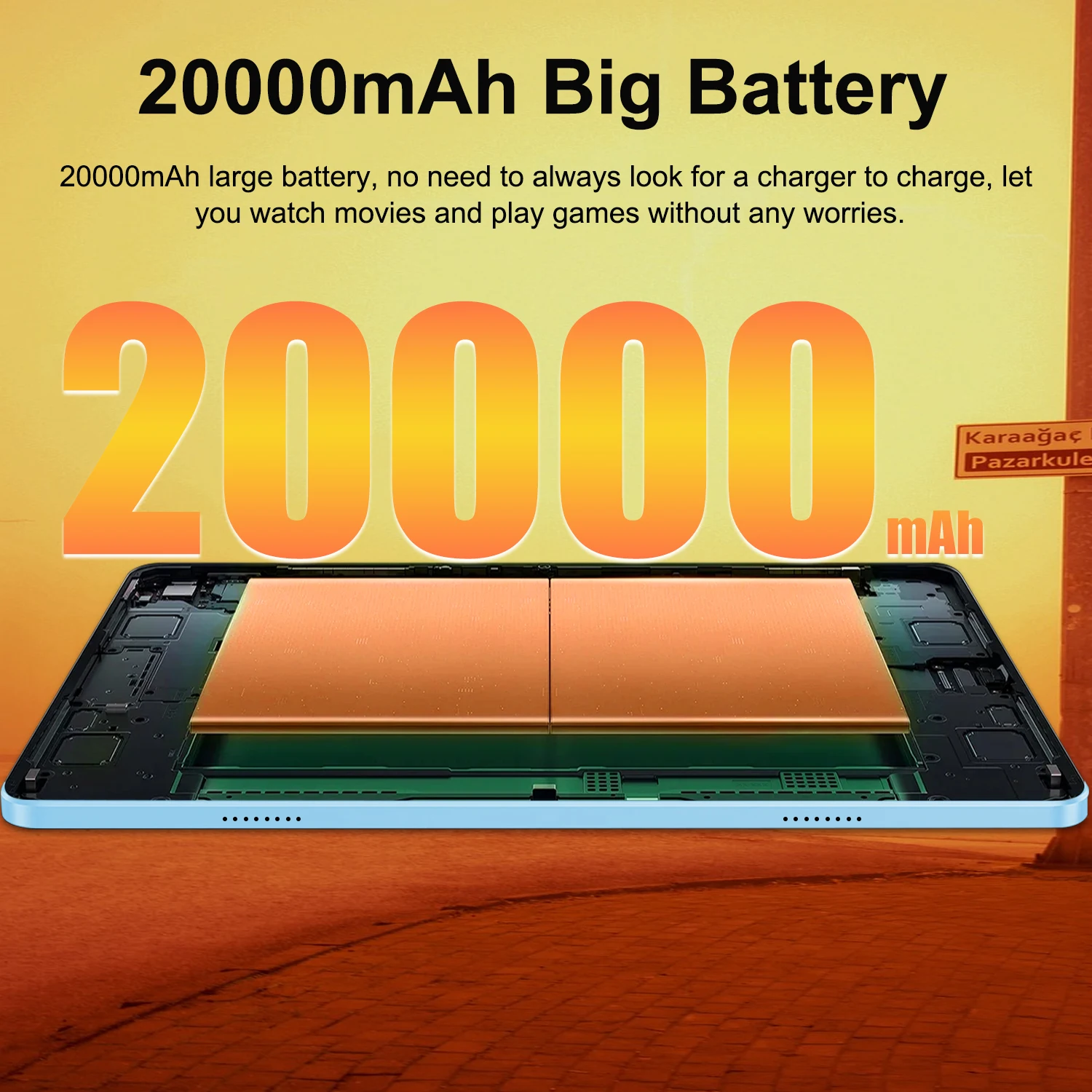 Portable 10.36 Inch Android 13 Global Tablet, 14-Core Powerful Chipset, 16Gb+1Tb Storage Space, 20000Mah Large Capacity Battery, 5g Dual Sim & Wifi, 16Mp+32Mp Hd Dual Cameras
