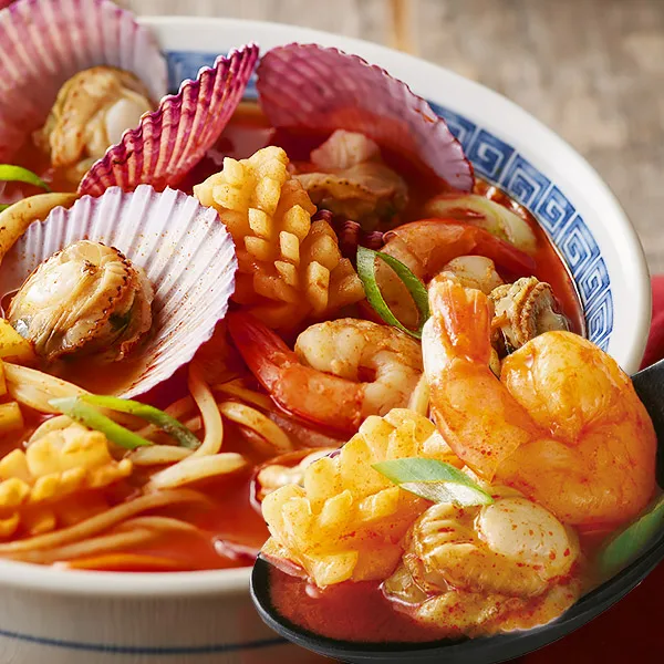 [Special Set] Samsun Eul large seafood Champon broth 420g and medium screen 230g (3 each, 3 serving)