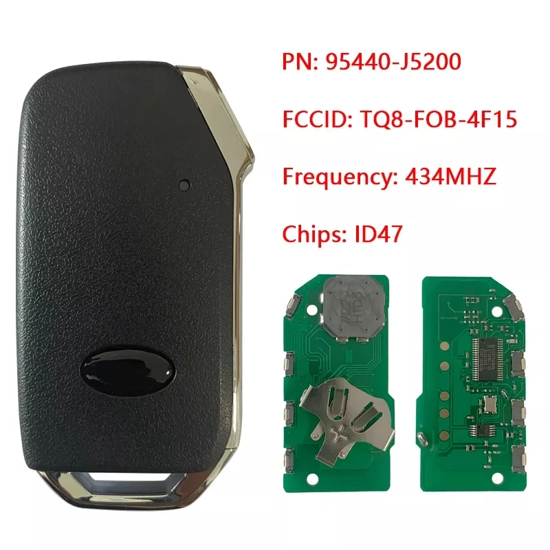 

CN051154 Part Number 95440-J5200 Smart Remote Key 4 Button 434MHz ID47 Chip for KIA Stinger 2018 2019+ FCCID: TQ8-FOB-4F15