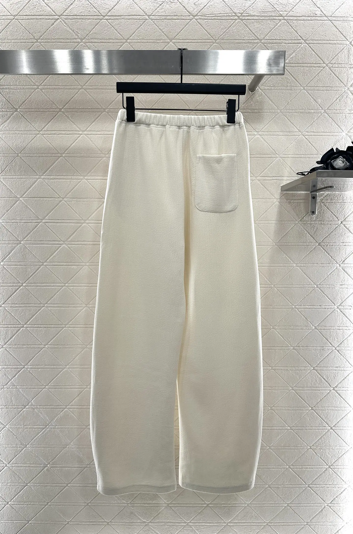 25. Herbst neue zweifarbige elastische Taillen-Design mit Kordelzug, lockere und bequeme Hose