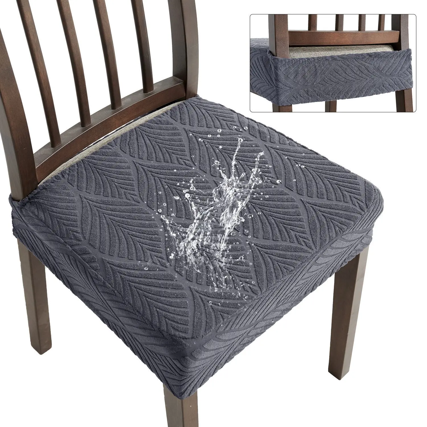 

1PC Jacquard Chair Cover Stretch Dining Chair Slipcover For Kitchen Hotel Wedding Banquet Office Anti Dirty