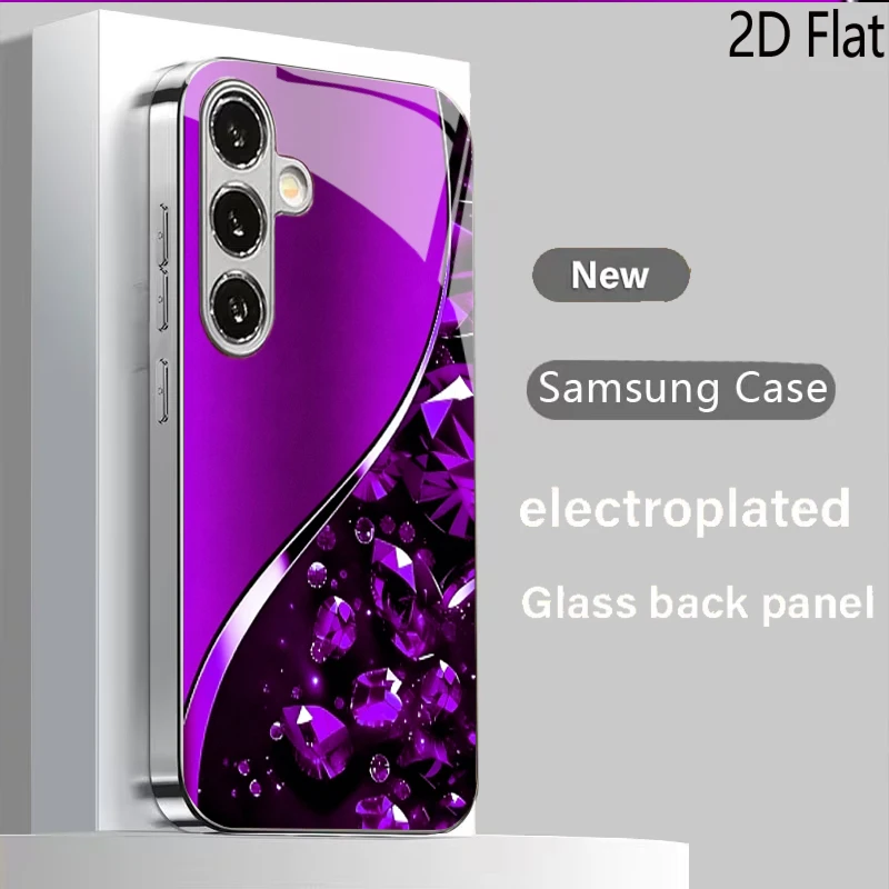 Purple gemstone background for Samsung GalaxyS26S25S24S23S22S21S20UltraPLUSFE A seriesA55A54A34A33A151413A2425NOTE1020Phone case