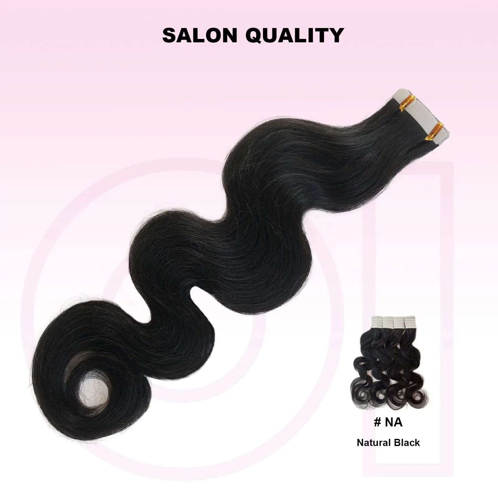 Body Wave Tape in Hair Extensions Human Hair for Black Women Natural Color Tape ins Real Human Hair Seamless 50g 20pcs  #1B