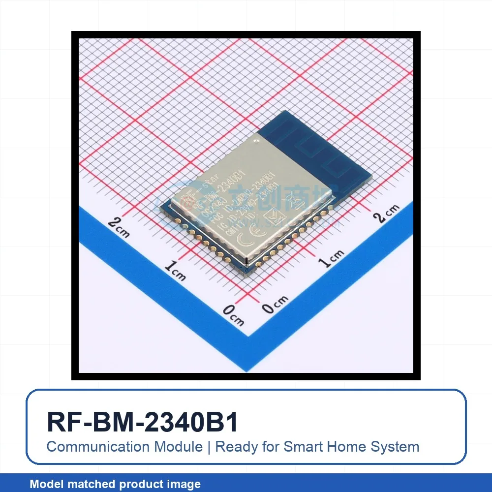 4pcs RF-BM-2340B1 SMD CC2340R52E0RKPRchip ADC I2C UART SPI 5.3 Bluetooth Wireless Module for Smart Home System