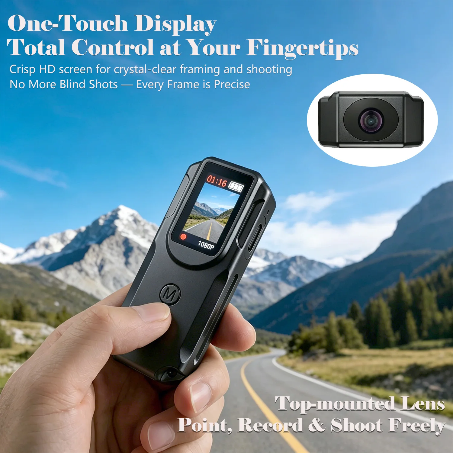 Next-Gen Portable Body Camera Fingertip Control Law Enforcement Police Military Surveillance Handheld HD Video Recording Device view 3