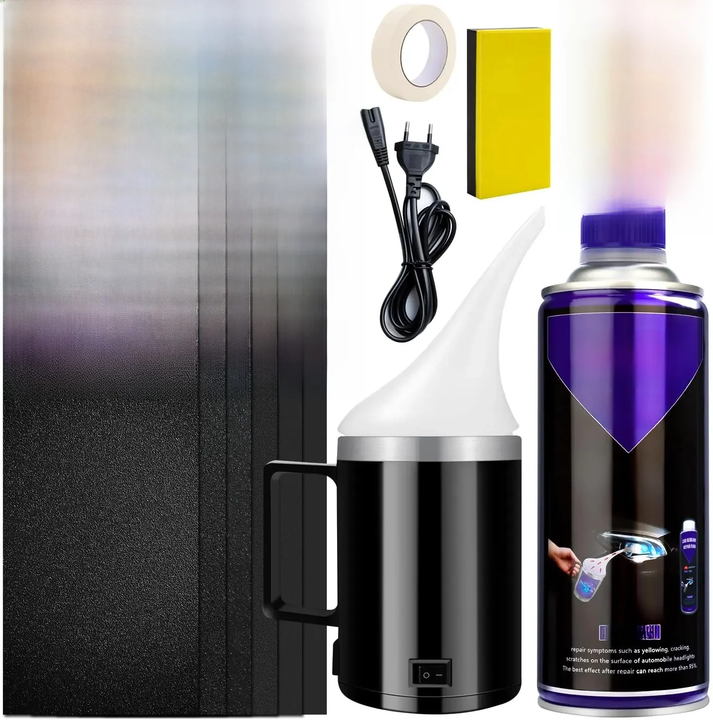 Kit de restauration de phares de voiture, prise ue 220V, nouveauté, phares de voiture propres, polymère liquide 650g pour phares