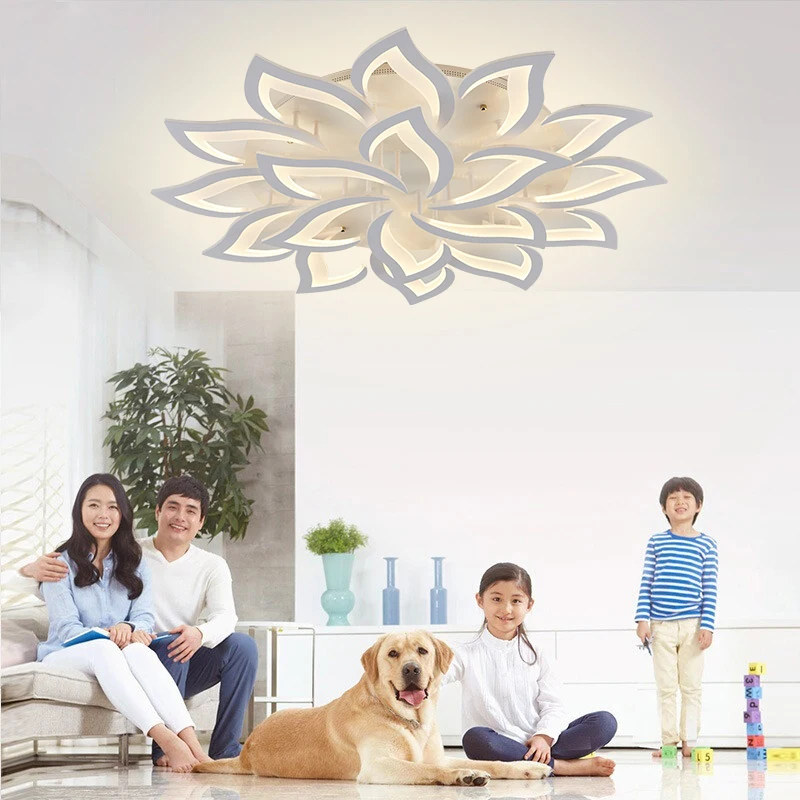 IRALAN Led Chandeliers Dimmable Brightness Art Deco Lighting Fixtures Phone APP Control for living dining room kitchen