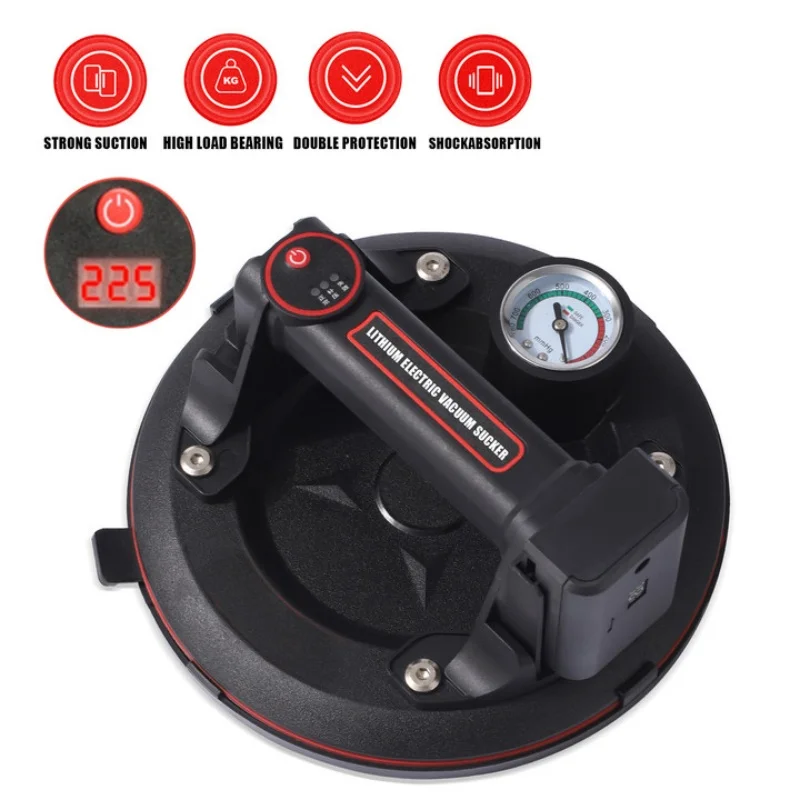 Sollevatore elettrico a ventosa da 8 pollici Capacità di carico di 200 kg Sollevatore per vetro portatile per carichi pesanti che sposta grandi strumenti per piastrelle di granito
