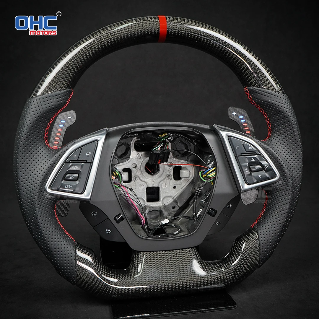 

OHC LED Magnetic Carbon Fiber Paddle Shifters For Camaro /SS Corvette C7 Steering Wheel Paddle Shifters