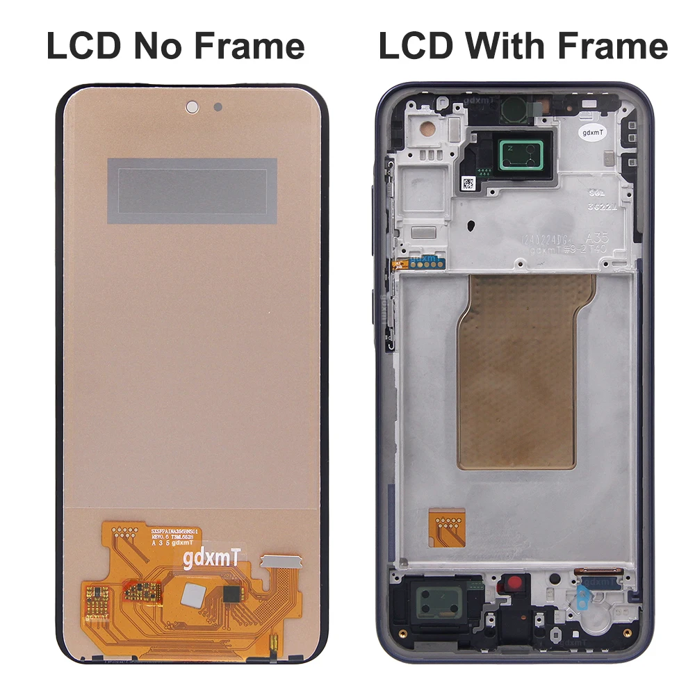 For Samsung A35 LCD A356B A356E A356U Display With Frame Touch Screen Digitizer Assembly For Samsung A35 5G A356 Display