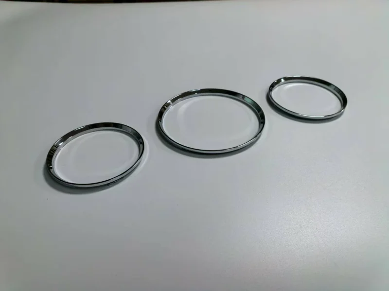 Chrome Styling Dashboard Gauge Ring Set | ABS Plastic Triple-Chrome Plated | For Mercedes Benz W163 ML Class | Auto Standard Lux