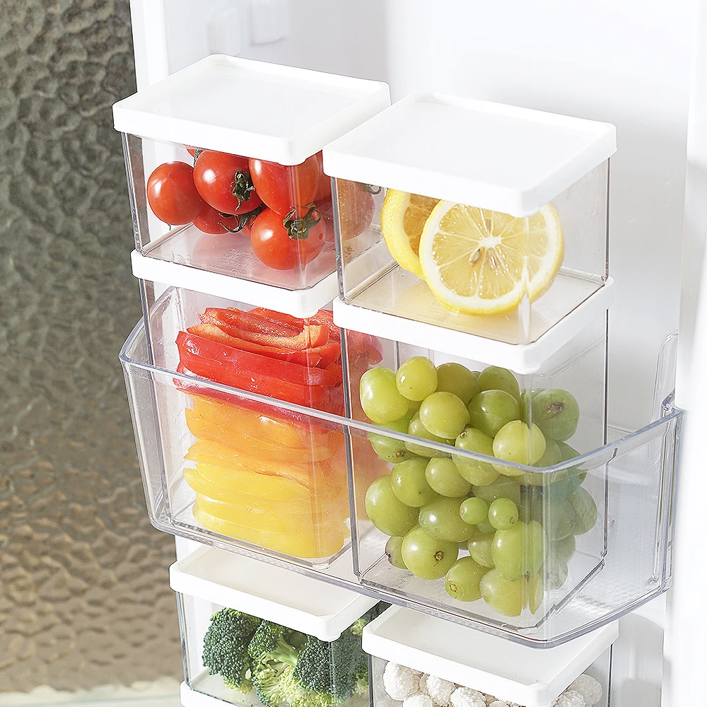 Changshin Living Refrigerator Door Pocket Container No. 3 Set of 2 (850ml + 400ml) door pocket storage organization