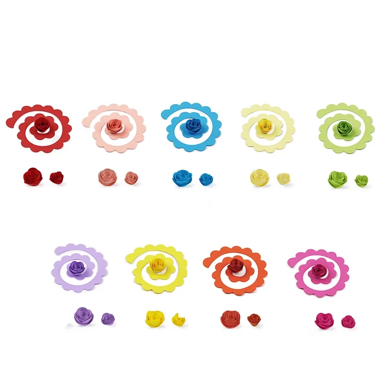 60 ชิ้นม้วน Rose ดอกไม้ Quilling แถบกระดาษ 10 สี Craft Make กระดาษดอกไม้ปลอมสําหรับ DIY Handmade Scrapbooking Quilling
