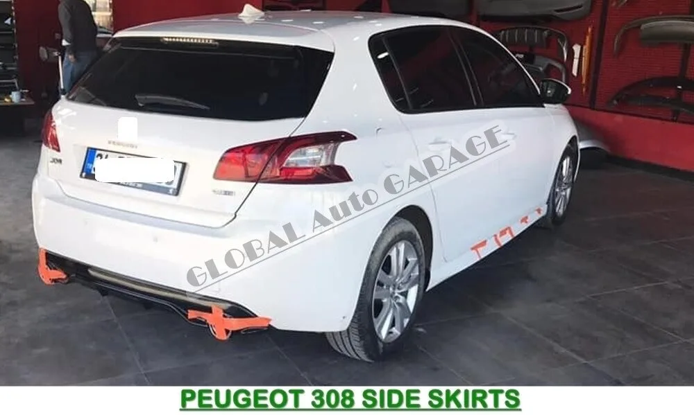 

For Peugeot 308 Sedan Side Skirt Threshold+Side Skirts Attachment 2013-2019 Sill Trim Car Styling Auto Universal Spoiler