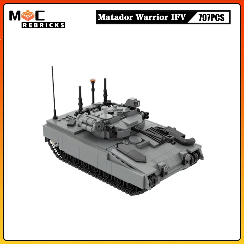 Military Series KC26C Matador Warrior IFV Anti terrorist Armed Forces Tank Assembling Building Block Model DIY Children's Toys