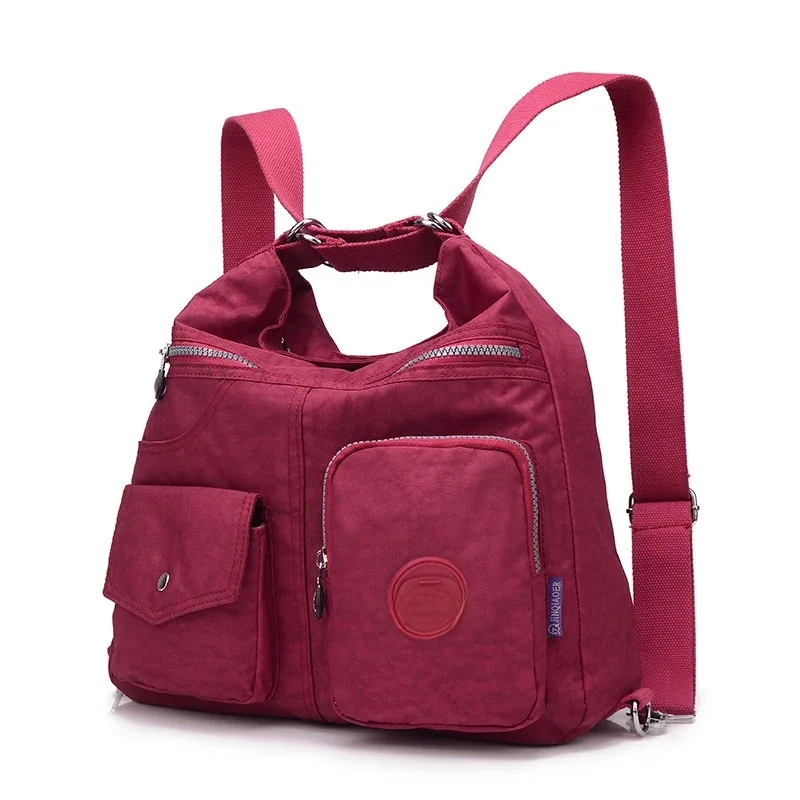Styl Preppy kobiety nylonowy plecak naturalne szkolne torby dla nastolatków dorywczo kobiece torby na ramię Mochila Travel Bookbag plecak — zdjęcie 2