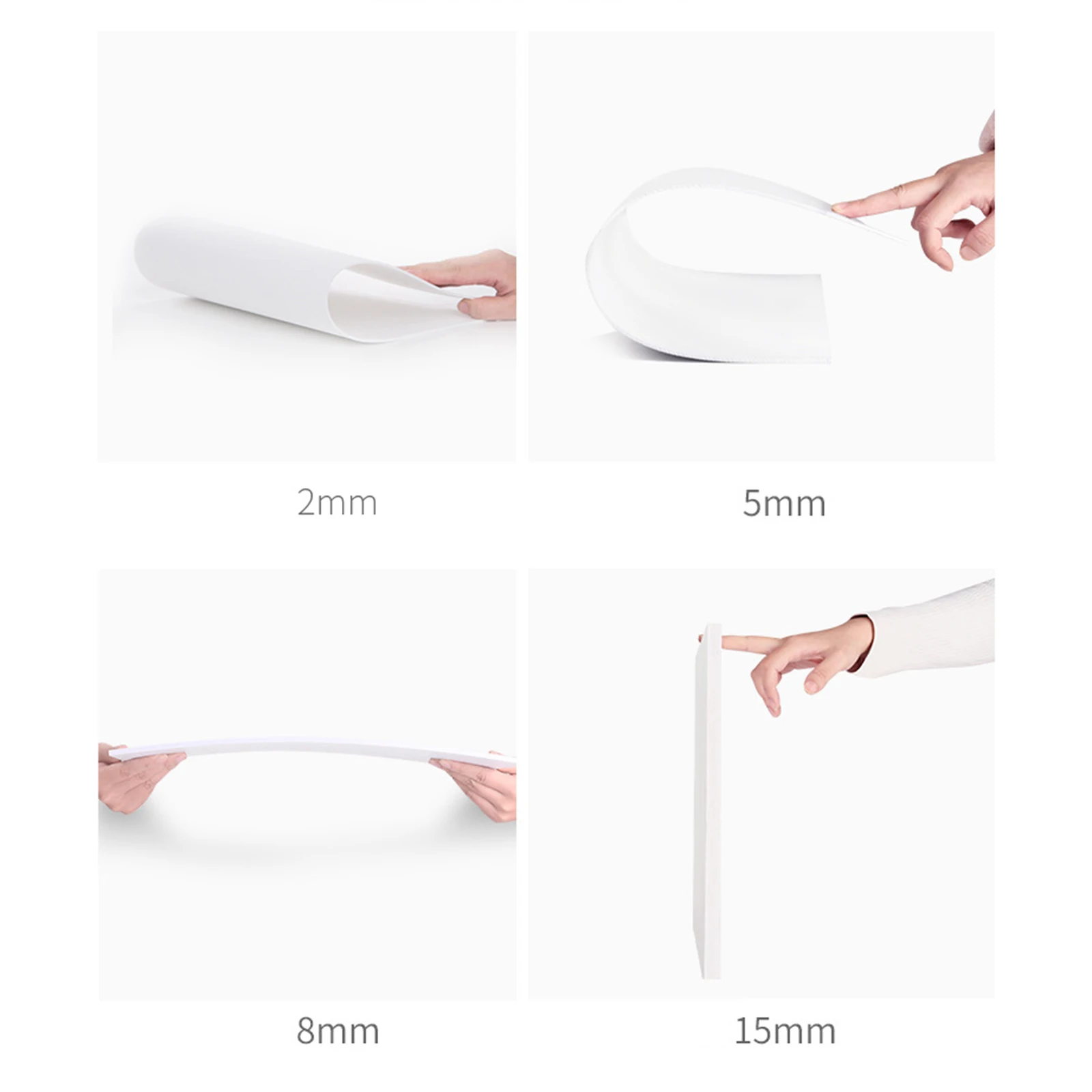 5Pcs Foam Plate Miniature Landscape Building Model Diorama Base PVC Square Boards Foam White Photo Framing Crafting Modeling
