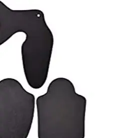 

6Pcs Dental Orthodontic Black Background Photo Image Contrast Board Metal Oral Cheek Plate with Scale Mark Autoclavable Tools