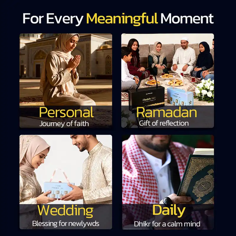Weslamic new arrivals electronics itasbih ring black tasbeeh counter zikr smart ring electronics product hajj and umrah prayer - view 5