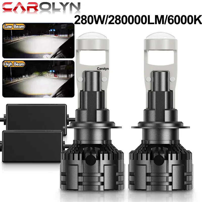 

H7 Led Auto Lamp Mini Lens H8 9005 9006 HB3 HB4 H11 Led Light Bulbs Headlight for Car Low High Beam Projector Turbo Fan White