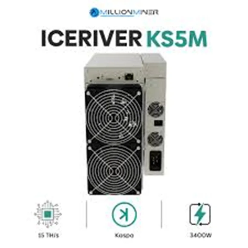

BUY NOW ICERIVER KAS KS5M 15TH/s 3400W ASIC KAS Miner With PSU Iceriver KS5M 15T Kaspa Mining Machine Kaspa Miner
