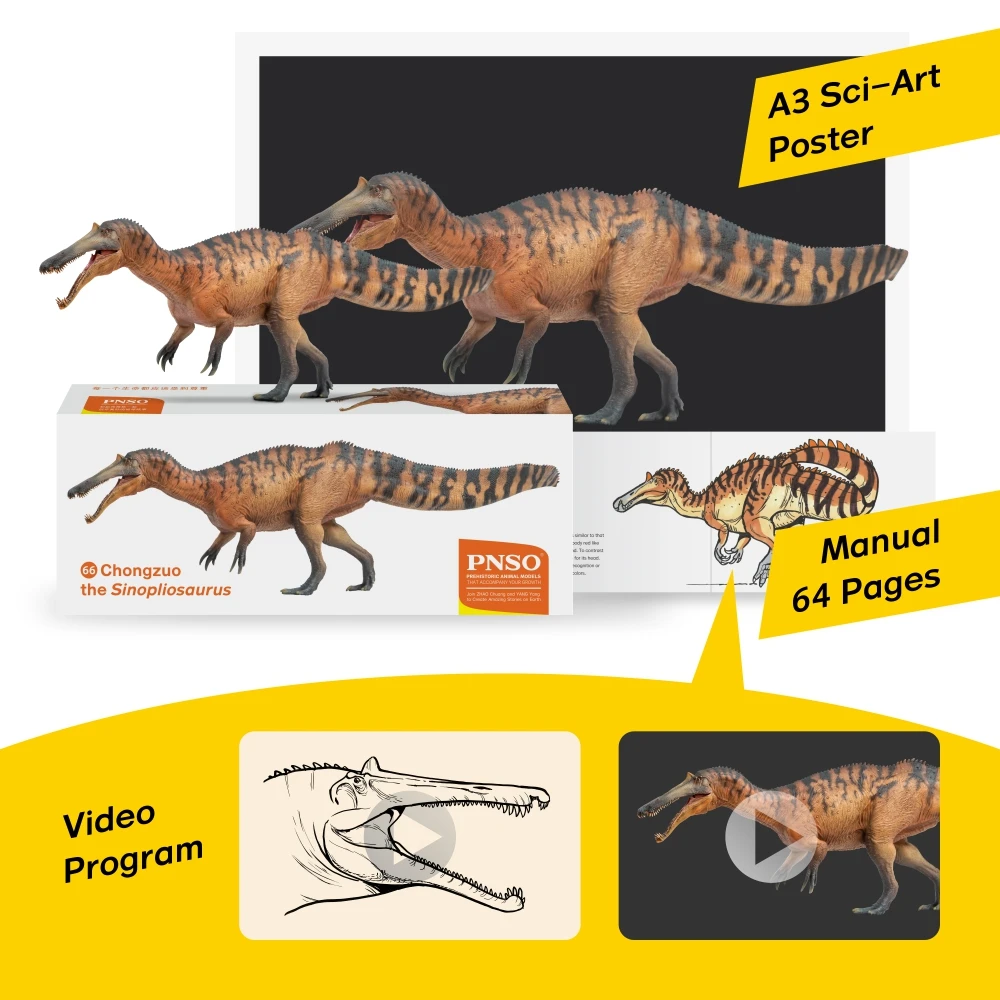 PNSO Prehistoric Dinosaur Models:66 Chongzuo the Sinopliosaurus