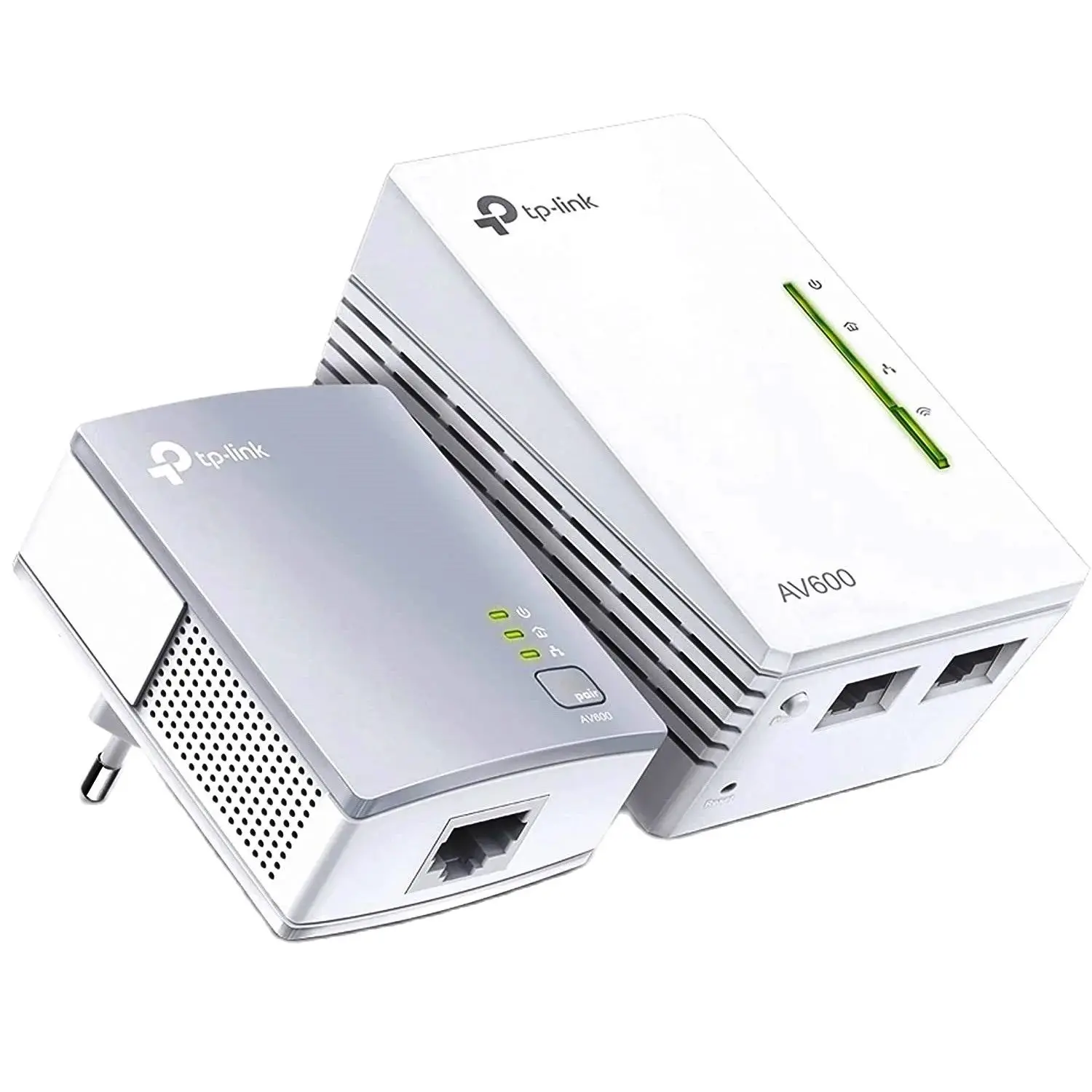 TP-Link TL-WPA4220 KIT Range Extender Powerline Adapter AV600 300 Mbps Wireless Plug Play 2 LAN Ports 300 Meters Range