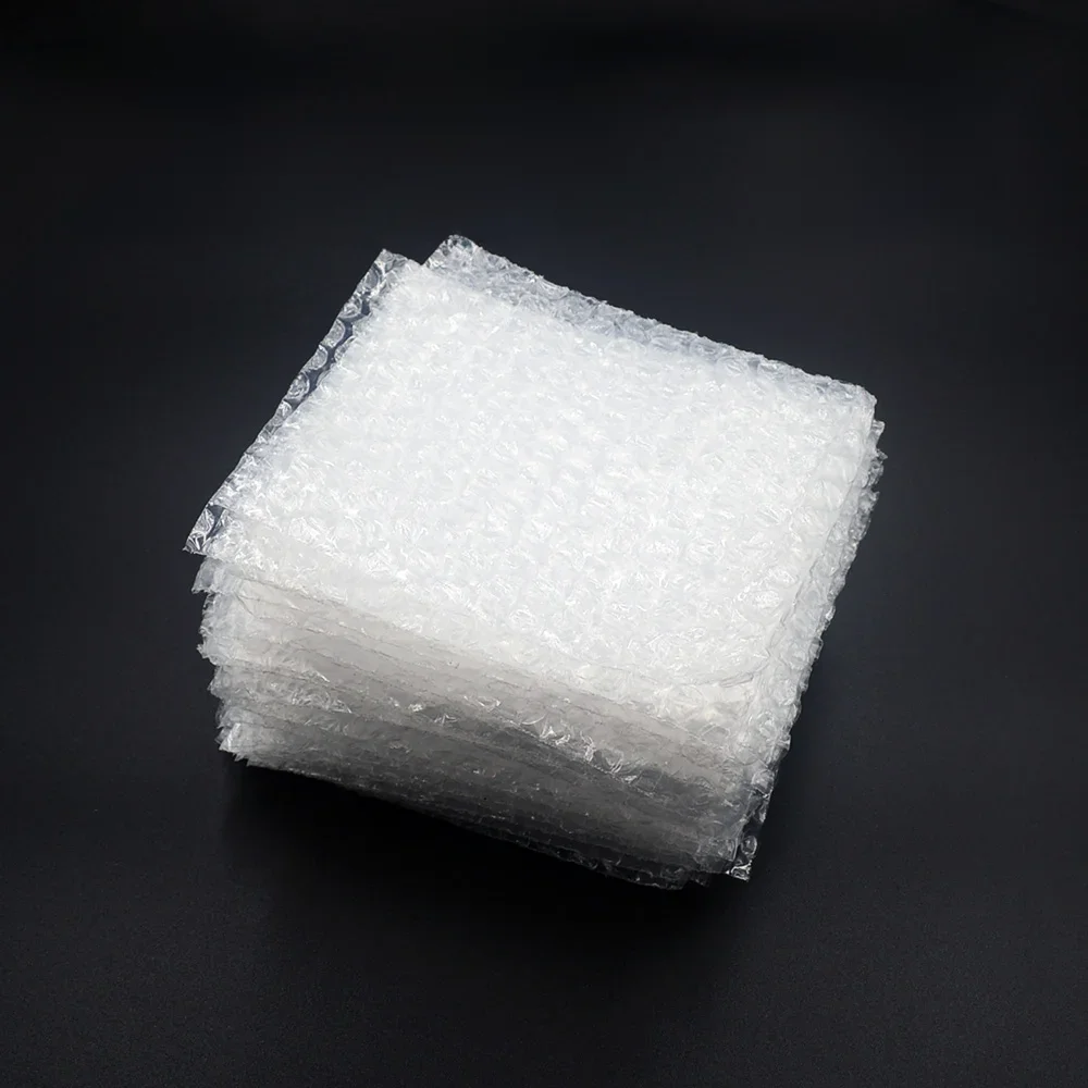 Enveloppe ronde de protection en plastique, sacs d'emballage en mousse à bulles blanches, sac à bulles transparent en PE, sac antichoc, double film, baume, amorti, 50 pièces