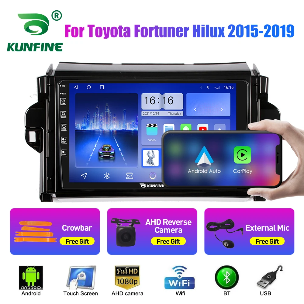 

2Din Android автомобильный радиоприемник для Toyota Fortune 15-19 мультимедийный видеоплеер GPS-навигация стерео аудио головное устройство Carplay 4G Wi-Fi BT