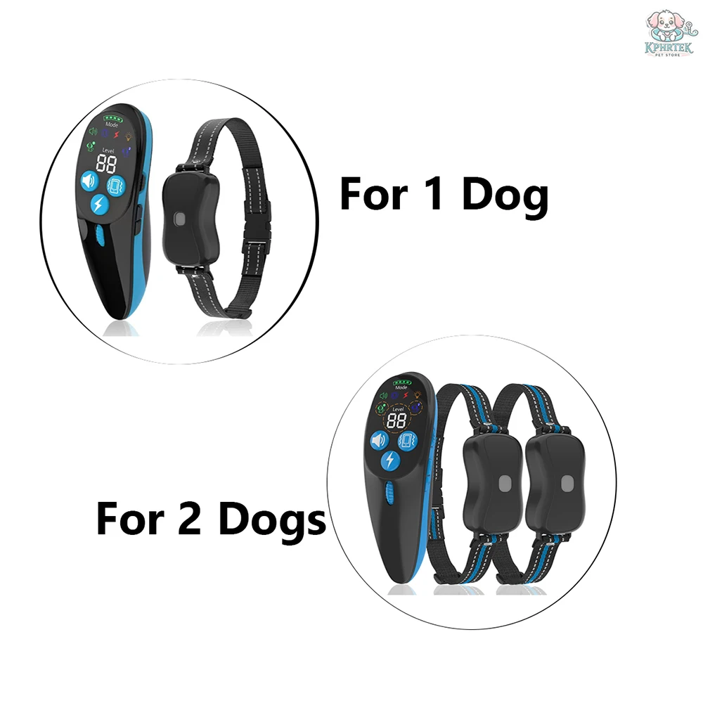 

​Remote Control Dog Training Collar – Anti-Barking Device for Small, Medium & Large Dogs For 1/2 Dogs