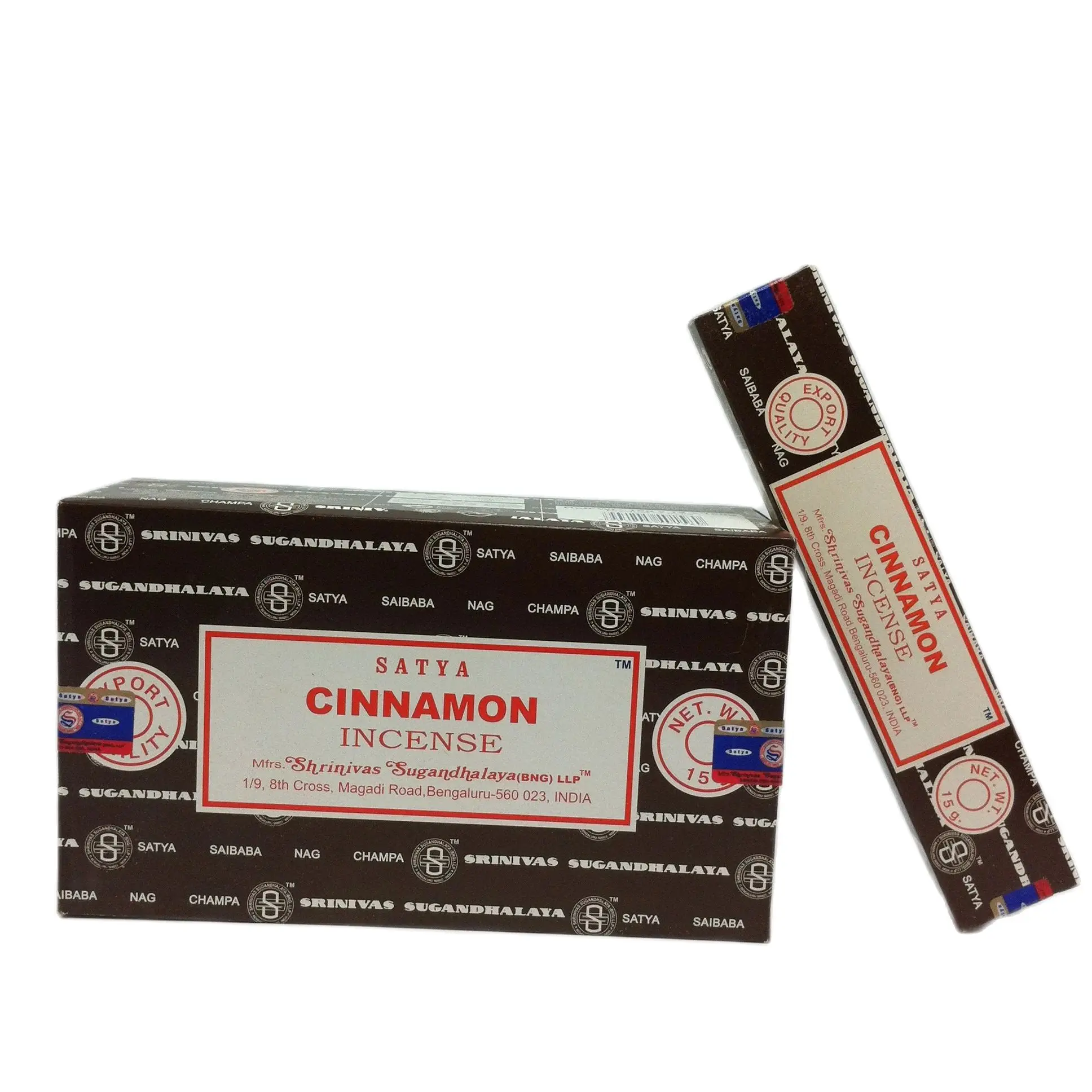 Satya Cinnamon Incense Rods Box 15 Grams total 180 Grams Handmade Without Child Labor in Bangalore