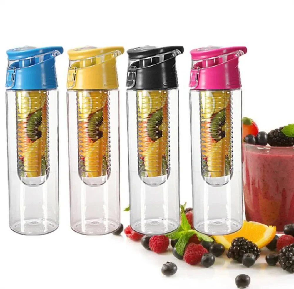 700ML Sport Citroensap Fles Draagbare Fruit Infusing Infuser Waterfles Camping Reisflessen - afbeelding 2