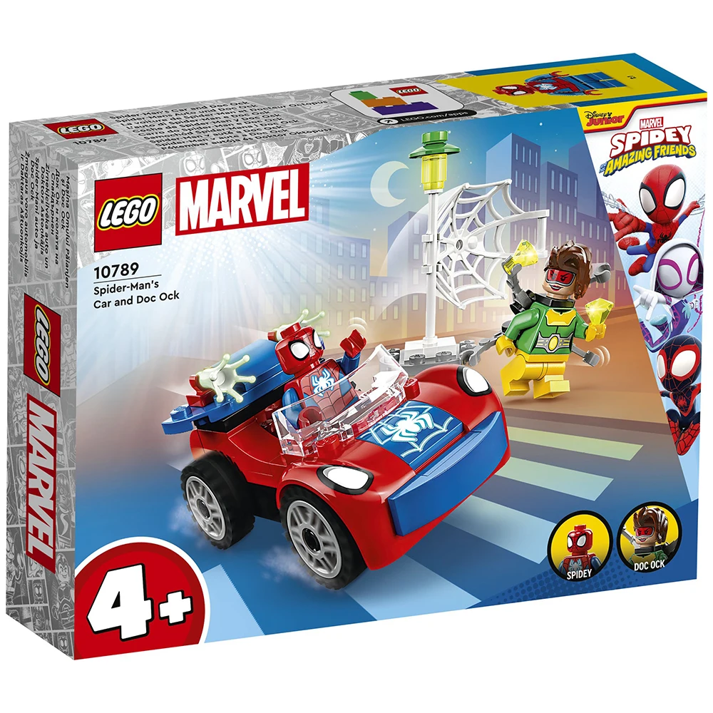 LEGO MARVEL SPIDEY SPIDER-MAN and DOC OCK car, 10789, toys for boys, girls, figures, years, blocks, parts, original, official license, shop, gift, bricks, bricks