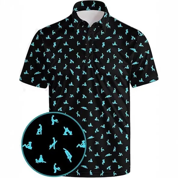 Cross-border summer men's short-sleeved polo shirt with stylish collar, golf silk T-shirt, ball shirt, sports shirt