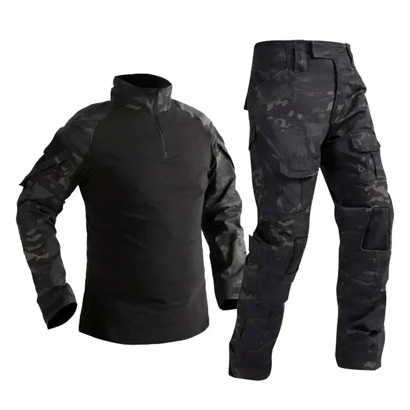 Garnitury taktyczne Outdoor Paintball Odzież męska Uniform Wodoodporne koszule moro Spodnie Cargo Garnitury odporne na zużycie — zdjęcie 2