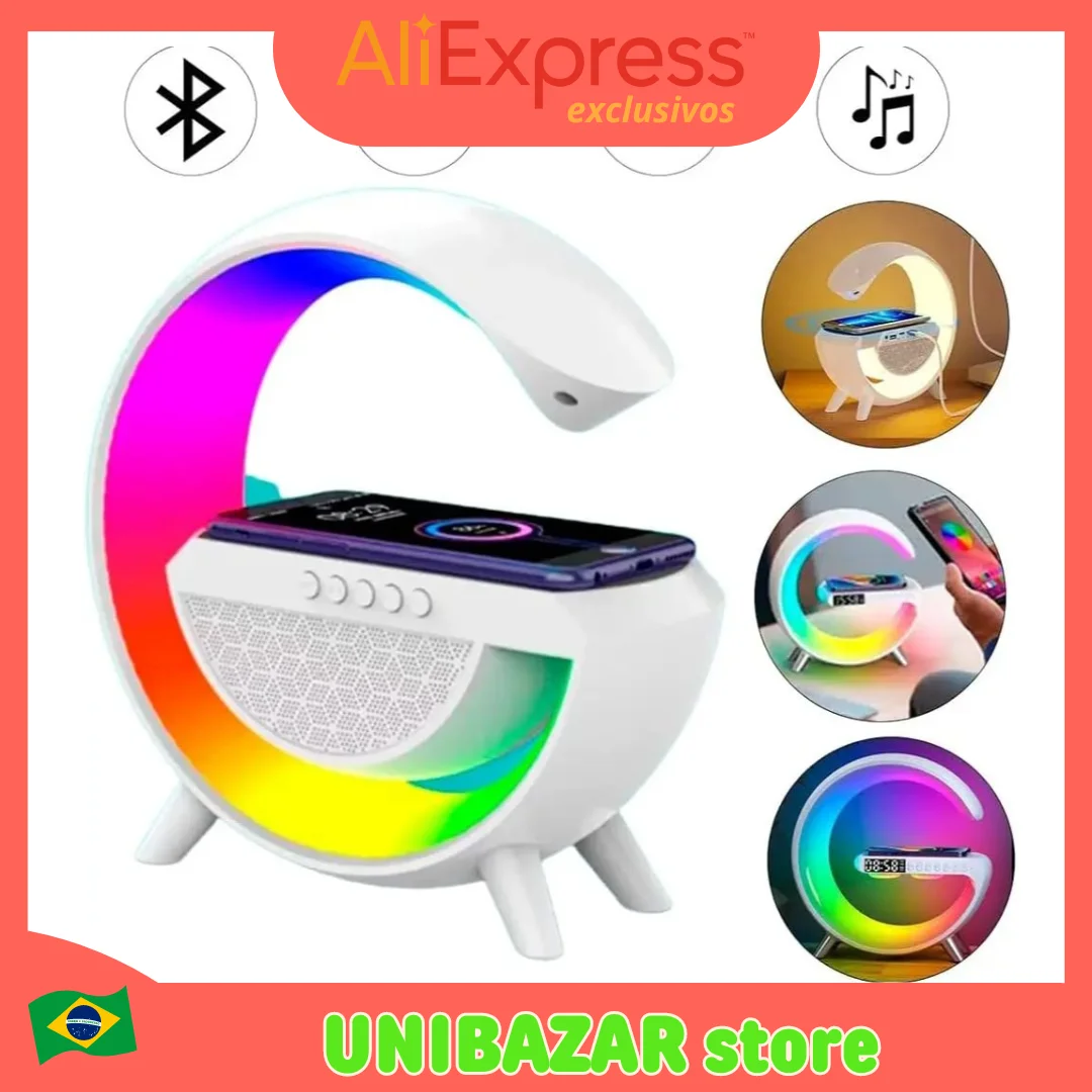 Multifunctional Luminaire Smart G Speaker Bluetooth Sound Induction Wireless Charger Smart Alarm Clock-UNIBAZAR